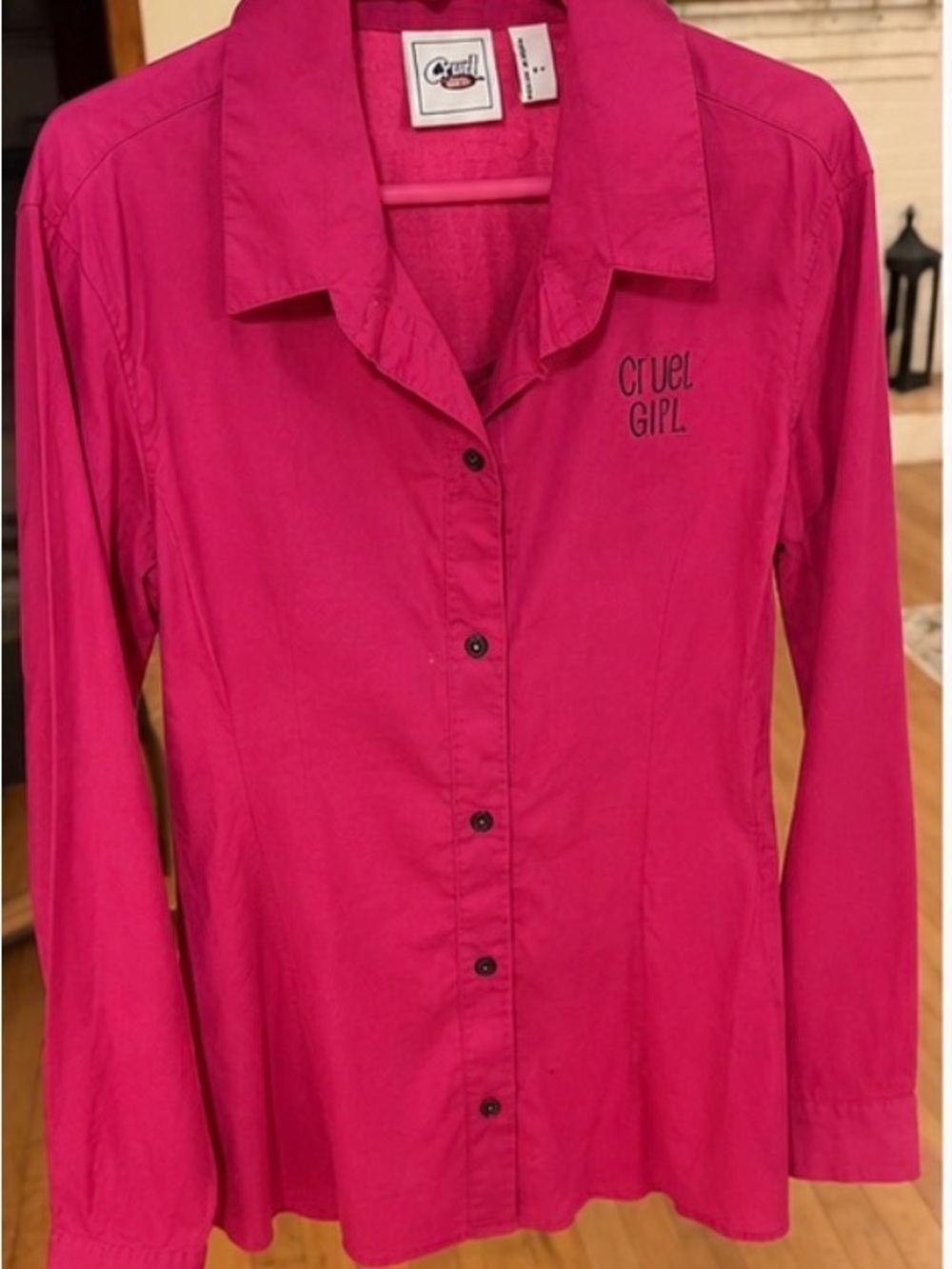 Cruel Girl Bright Pink Button-Down Girls' Shirt